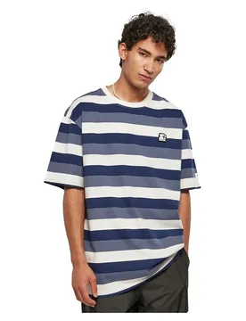Maglietta A Maniche Corte Sun Stripes Oversize Dark Blue / Vintage Blue / Pale White S