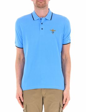 Polo maniche corte AZZURRO L