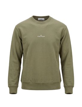 Stonewashed Cotton Crewneck Sweater for Men