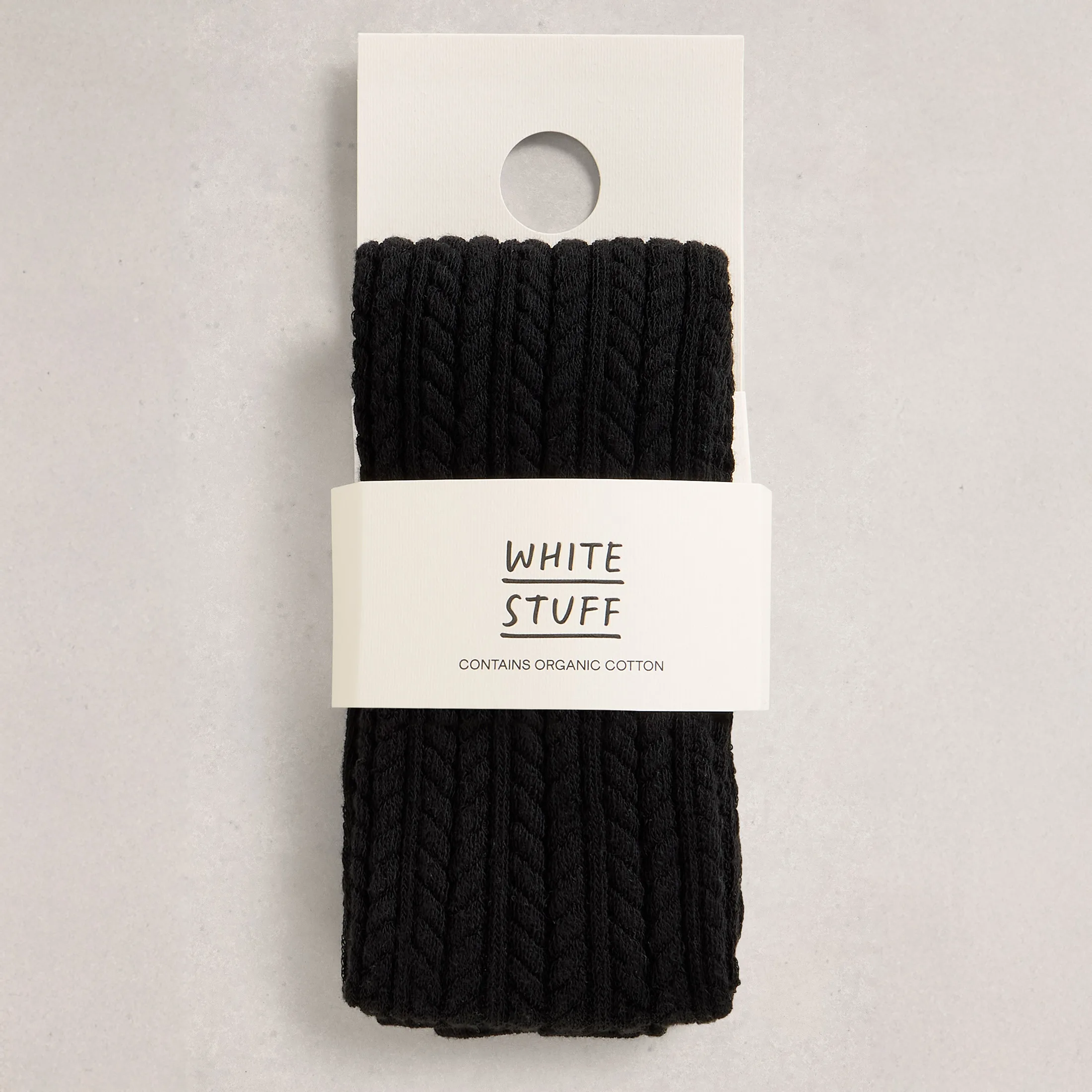 Patty Pattern Organic Tights - Pure Black - White stuff - FashionsVida
