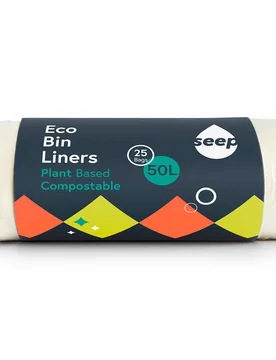 Large Compostable Bin Liners - 50L - 25 bags - Seep - FashionsVida