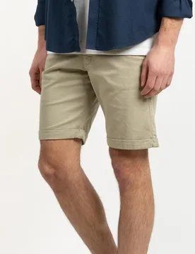Pantalón corto chino de hombre con vuelta fija en el bajo - Makarthy - FashionsVida