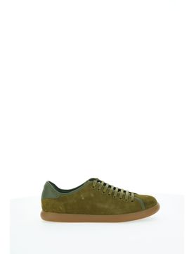 Sneakers in pelle VERDE OLIVA 46