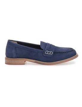 Mocassini blu con dettaglio decorativo KMD26W40 41 - LE HAVRE PARIS - FashionsVida