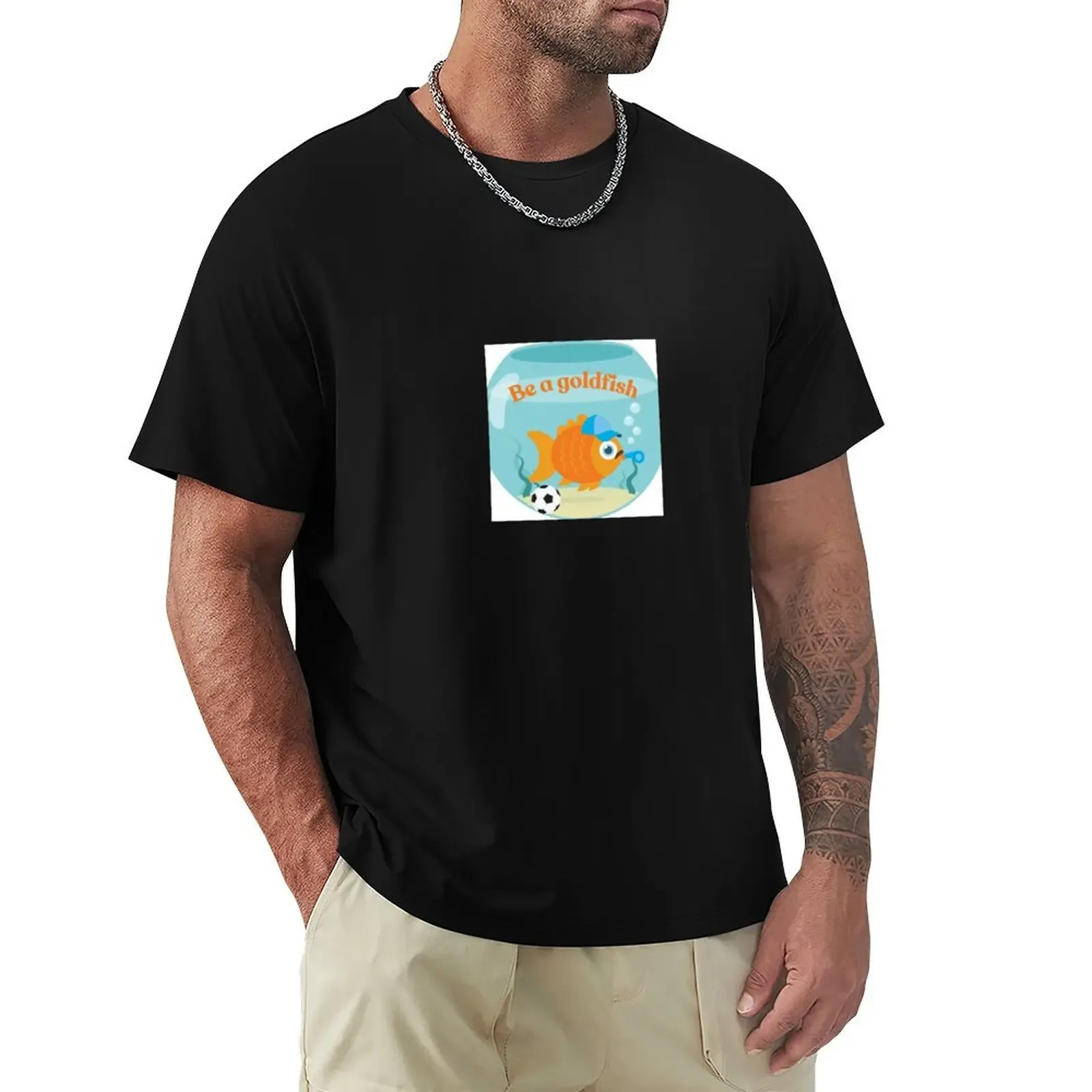 Be a goldfish T-Shirt All Match Basic Short Sleeve Top - Aliexpress - FashionsVida