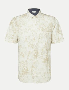 RED LABEL Kurzarm-Hemd mit All-over-Print Beige L