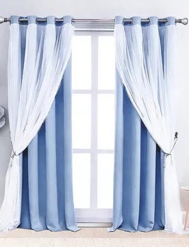 Cortinas de doble capa, transparentes y opacas, diseño minimalista moderno, adecuadas para sala de estar, dormitorio, balcón, cortinas decorativas p - Shein - FashionsVida
