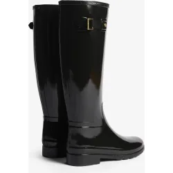 Botas de agua de mujer refined gold trim tall gloss lisas con brillo