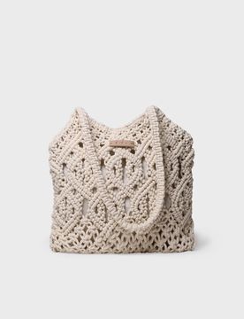 Bolso en macramé con bolsillo | MARISSA