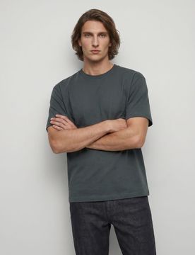 T-shirt in cotone comfort - verde petrolio