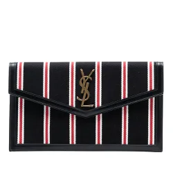 Canvas Striped Uptown Pouch