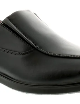 Mens Shoes Work School Formal Brenner Slip On Black - Size Uk 10 - Business Class - FashionsVida