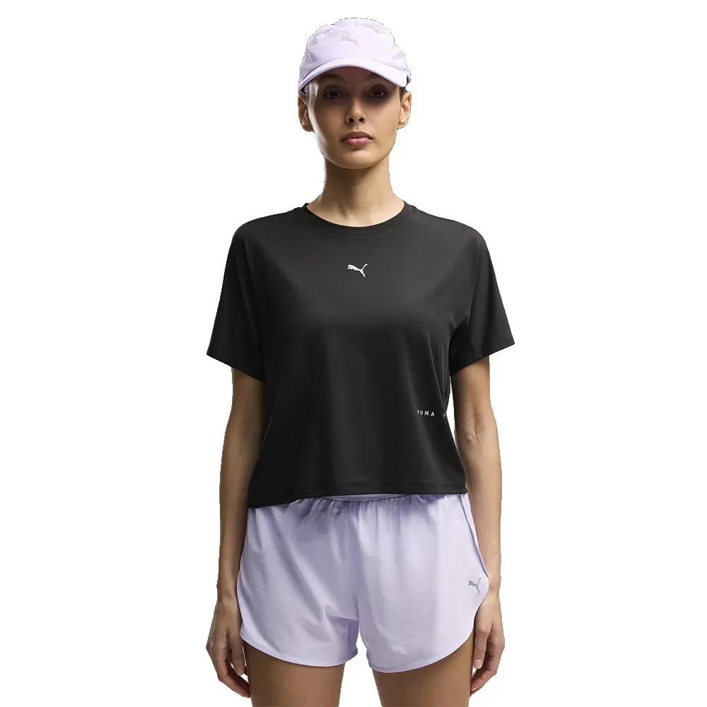Maglietta A Maniche Corte Brightstride Cloudspun Black M - Puma - FashionsVida