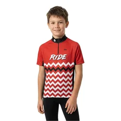 Maglia A Maniche Corte Ride Red / White