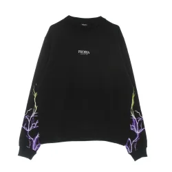 Felpa Leggera Girocollo Uomo Lightning Crewneck Black/purple/yellow