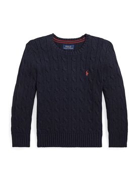 Boys' Mini Cable Knit Long Sleeve Sweater