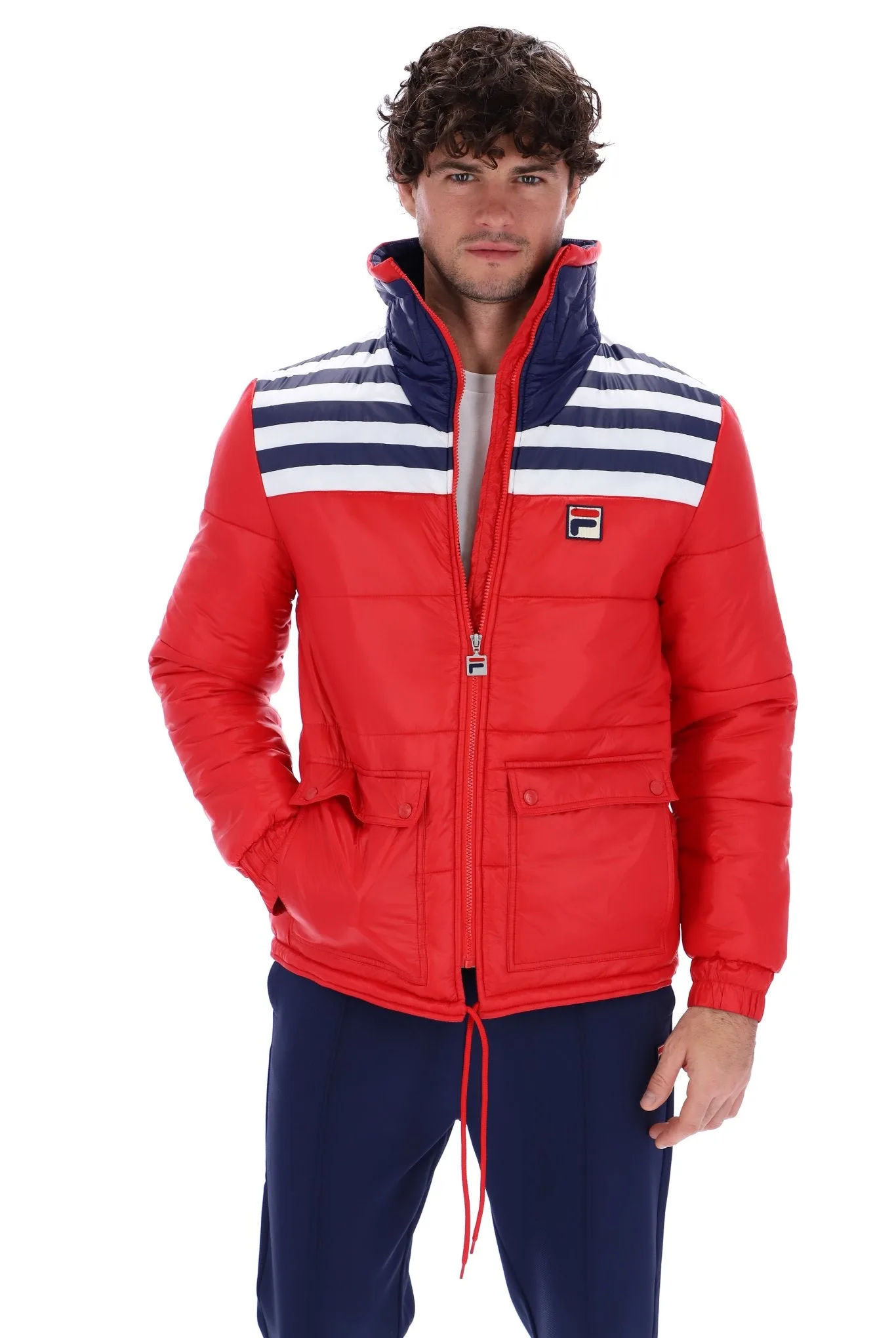 Uomo F-Box Padded Stripe Jacket - XS - FILA - FashionsVida