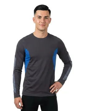 T-shirt à Manches Longues Accelerate 18381 Dark Navy / Azure Blue M