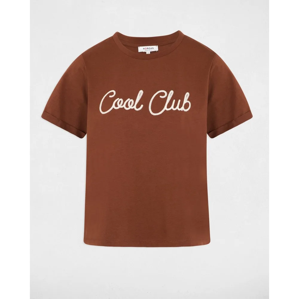 Camiseta de mujer cuello redondo manga corta - Morgan - FashionsVida