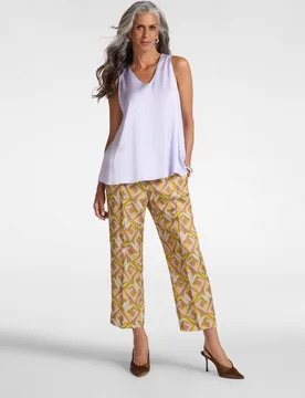 Pantalones de mujer anchos estampados - Elena Miró - FashionsVida