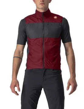 Gilet Unlimited Puffy Bordeaux / Black - Castelli - FashionsVida
