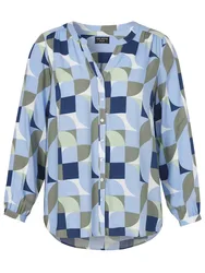 Bluse V-Ausschnitt 1/1 Arm Druck female