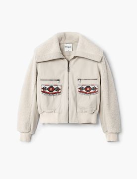 Chaqueta trucker, Algodon, Blanco, XS