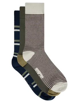 Weird Fish Wyatt Patterned Socks 3 Pack Size 7-11 - men men accessories men accessories socks men all-mens offers all-offers offers mens-offers sale a - Basil - FashionsVida