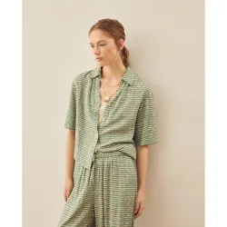 Top bámbula de mujer con detalles lúrex