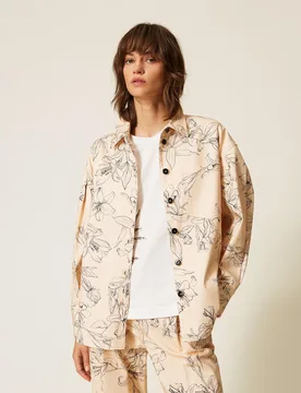 Chemise en bull avec imprimé floral - TWINSET - FashionsVida