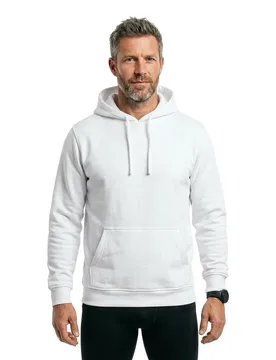 Felpa Con Cappuccio Merch White 2XL - Build Your Brand - FashionsVida