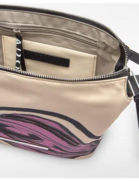 Bandolera de mujer Orión pequeña estampada de nailon - Adolfo Dominguez - FashionsVida