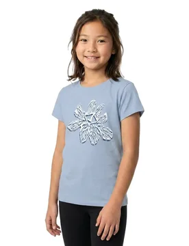 T-shirt à Manches Courtes Floral Sky Blue 10-12 Années Fille - Givova - FashionsVida