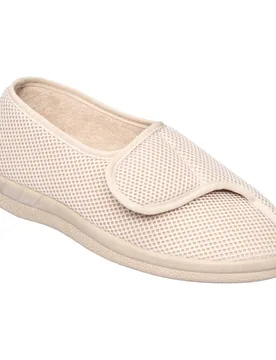 Bequem-Klettschuh H-Weite „Birgit“ 37 beige - wonderwalk Home - FashionsVida