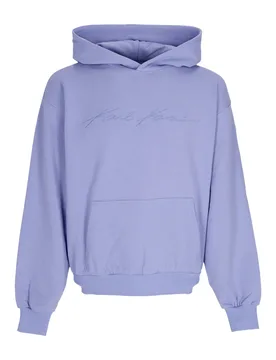 Felpa Cappuccio Uomo Autograph Heavy Sweat Os Hoodie Lilac - Karl kani - FashionsVida