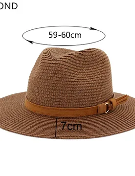 New Big Size 59-60CM Panama Hat Summer Sun Hats for Women Man Outdoor Beach Straw UV Protection Cap Chapeau Jazz Trilby Cap - Aliexpress - FashionsVida