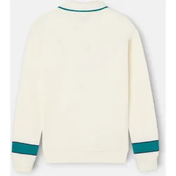 Sudadera de mujer retro verde y cruda