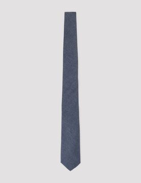 Silk Tie, Pattern and Logo Jacquard with Gold Thread