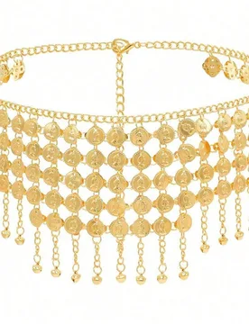 Accesorios de danza del vientre - Monedas doradas/plateadas, cinturón de danza del vientre, disfraz de danza del vientre para mujer, faja para las ca - Shein - FashionsVida