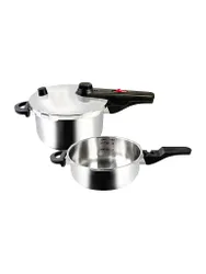 Juego de olla a presión 22cm 4,5+3,0L plata