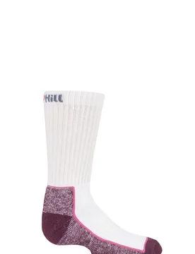 Pair White Kids Made in Finland Hiking Socks Kids Unisex 9-11.5 Kids (5-8 Years) - - White - Size: 9-11.5 Kids - Uphill Sport - FashionsVida