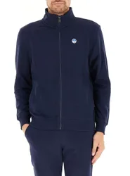 Felpa con zip BLU SCURO M
