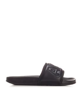 Ambush Sliders in pelle logata nera