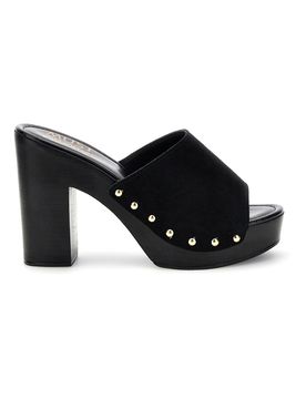 Sandalo nero con tacco e borchie Must Have 11233 39