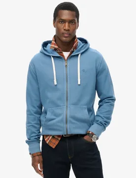 Superdry Herren Classic Essential Zip-hoodie Blau - Größe: M - 79.99 - FashionsVida