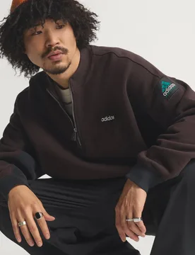 Maglia Equipment Blocked Half Zip L Aurora Coffee - Adidas - FashionsVida