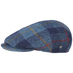 Capri Harris Tweed Flat Cap by - blue - Size: 58 cm