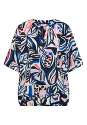 TOS Splitneck Print Blouse female