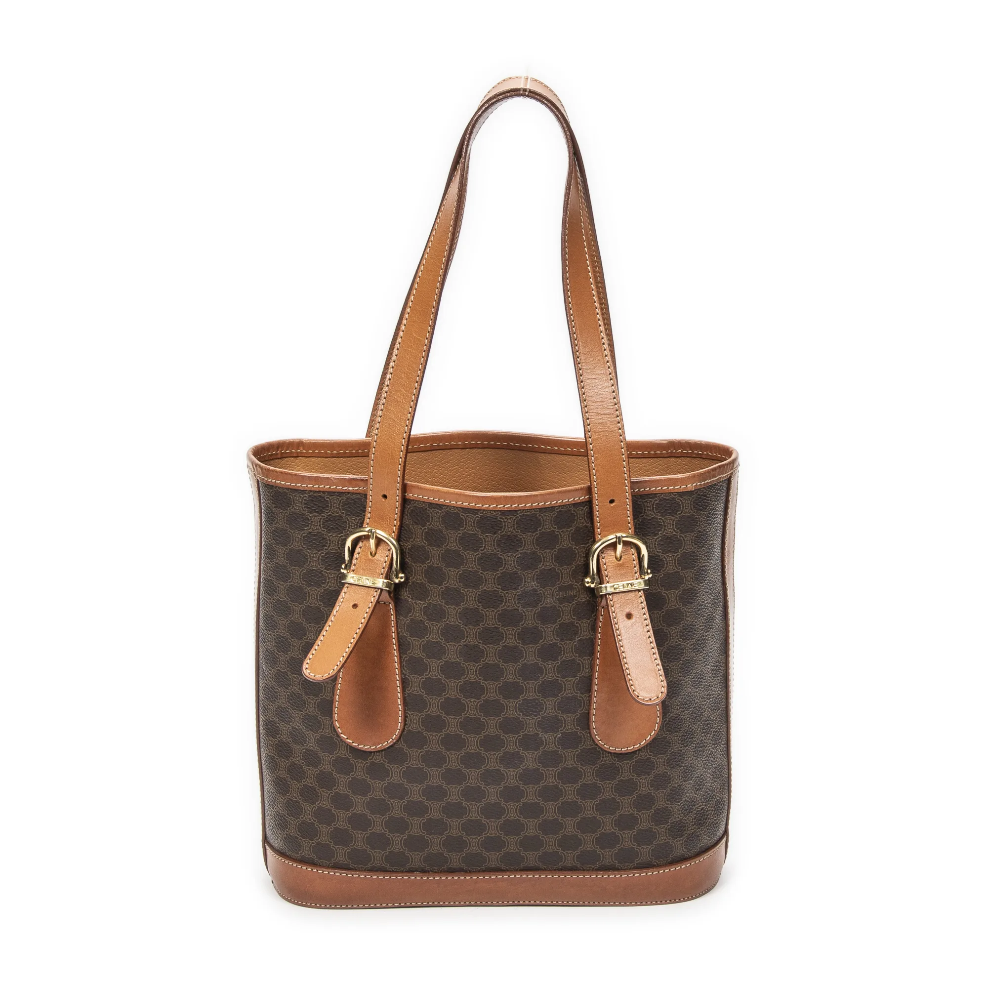 Pre-Owned Womens Bucket Tote Shoulder Bag - Brown - One Size - Celine - FashionsVida