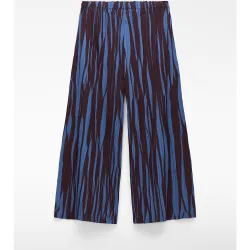 Pantalón ancho de mujer plisado